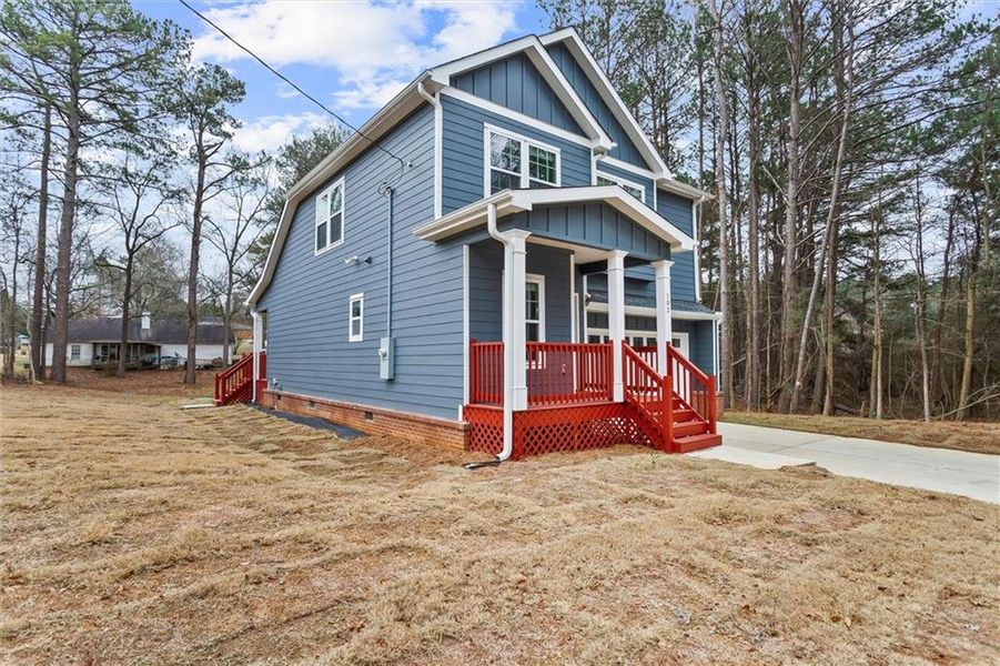 Exterior details and patio area of a home in , Stockbridge (Image 3).