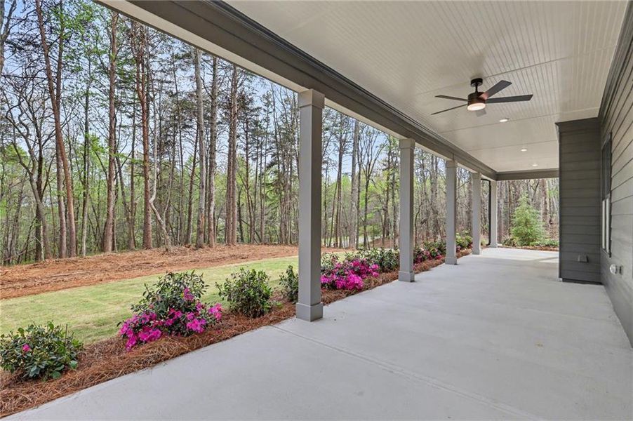 Exterior details and patio area of a home in , Clarkesville (Image 25).