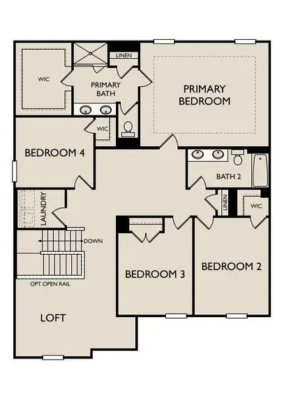 2D floor plan layout of this home in , Locust Grove, GA (Image 3).