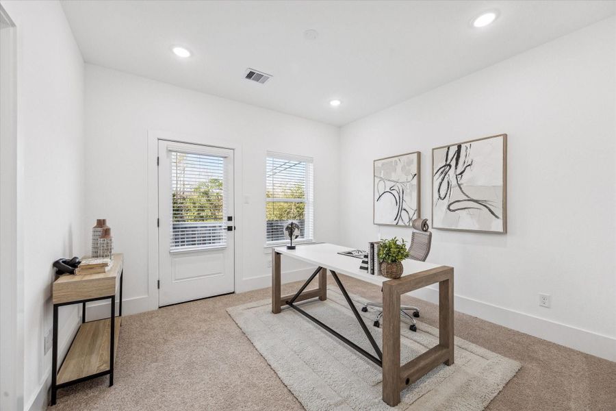 Furnished interior view inside a new home in Paul Quinn Heights, Houston (Image 11).