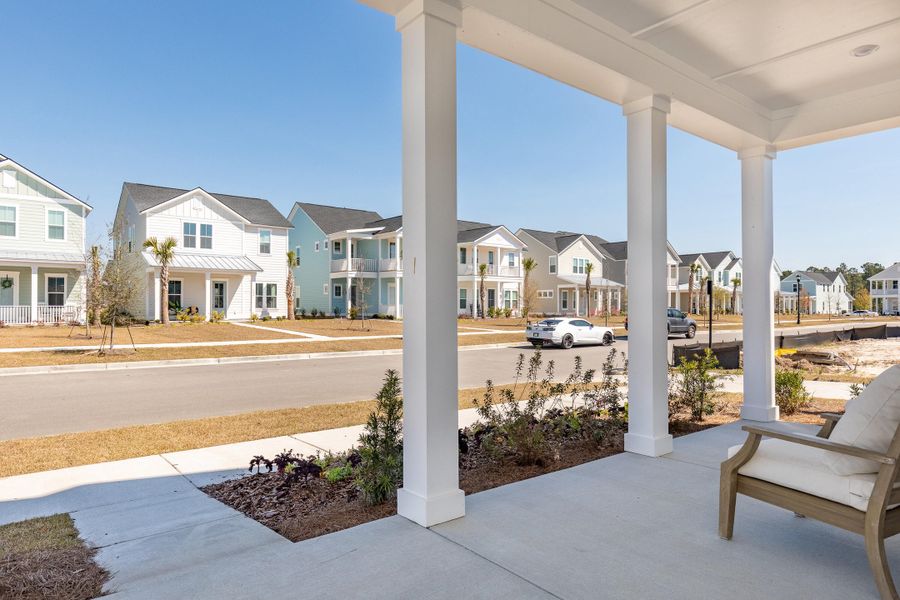 Exterior details and patio area of a home in Heron's Walk at Summers Corner, Summerville (Image 28).