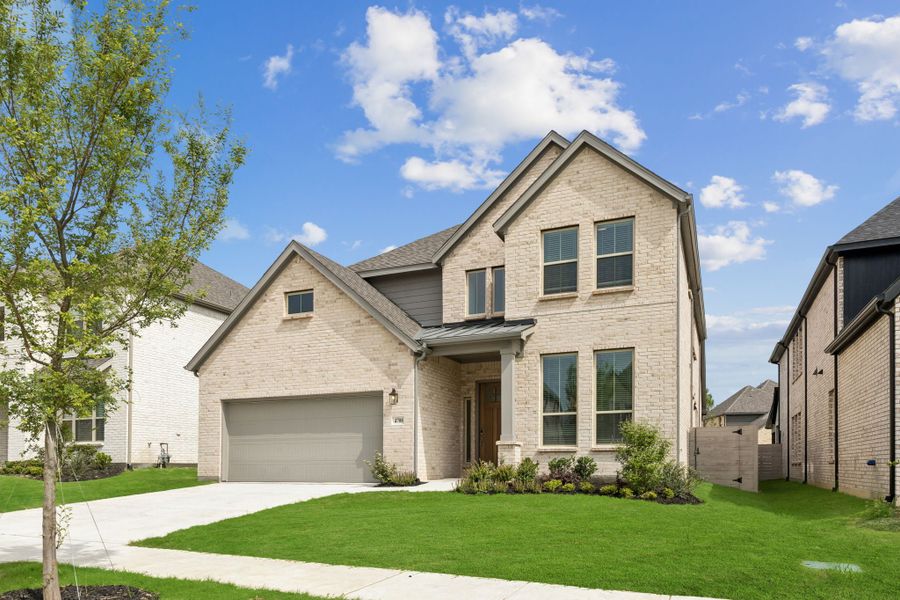 Representative exterior photo of a completed home built from the Anatole by Centre Living Homes in Painted Tree Woodland West, McKinney, TX (Image 2). Representative exterior photo of a completed home built from the Anatole by Centre Living Homes in Painted Tree Woodland West, McKinney, TX (Image 2).