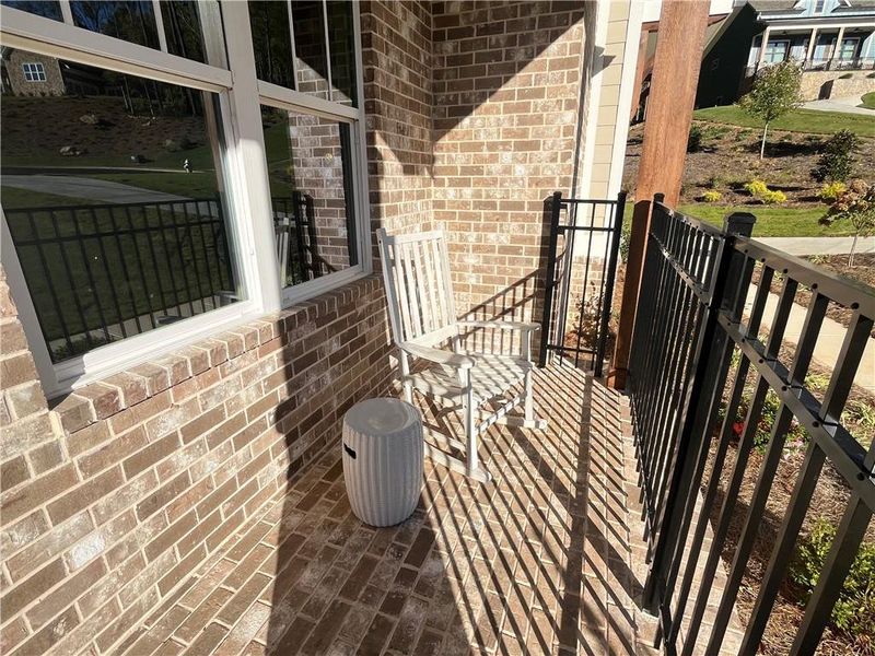 Exterior details and patio area of a home in Liberty Springs, Woodstock (Image 3). Exterior details and patio area of a home in Liberty Springs, Woodstock (Image 3).
