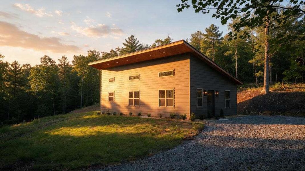 Exterior details and patio area of a home in , Morganton (Image 22).