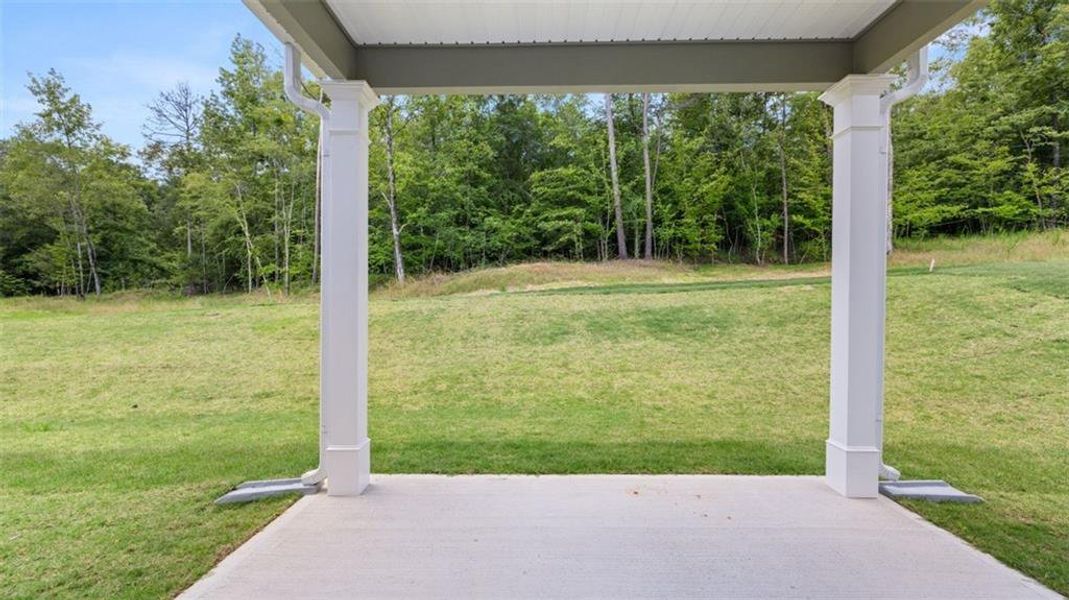 Exterior details and patio area of a home in Kingston Ranch at Lake Oconee, Buckhead (Image 3).