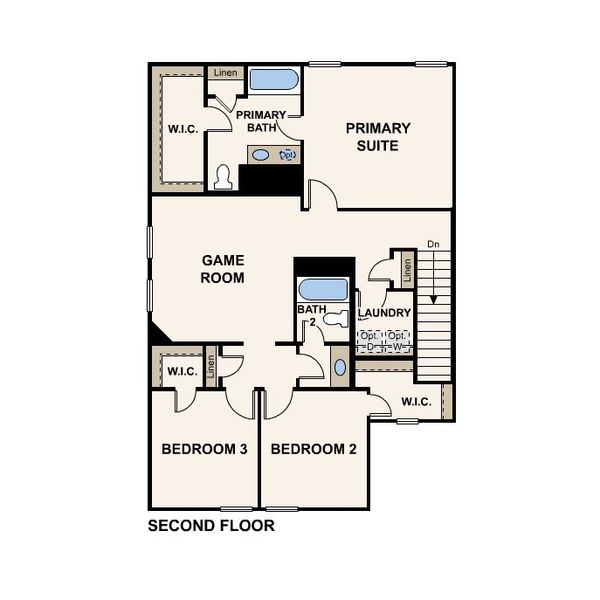 2D floor plan layout of this home in Pinnacle at Cottonwood Creek, San Marcos, TX (Image 2). 2D floor plan layout of this home in Pinnacle at Cottonwood Creek, San Marcos, TX (Image 2).