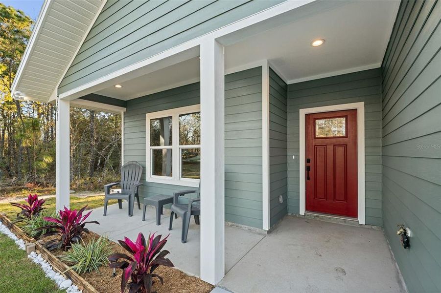 Exterior details and patio area of a home in , Williston (Image 4).