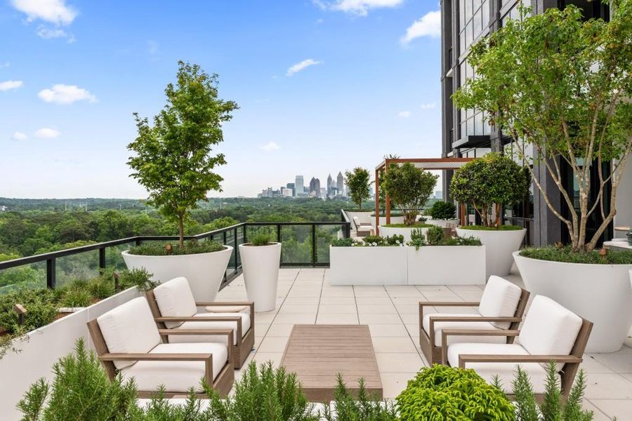 Exterior details and patio area of a home in , Atlanta (Image 25).