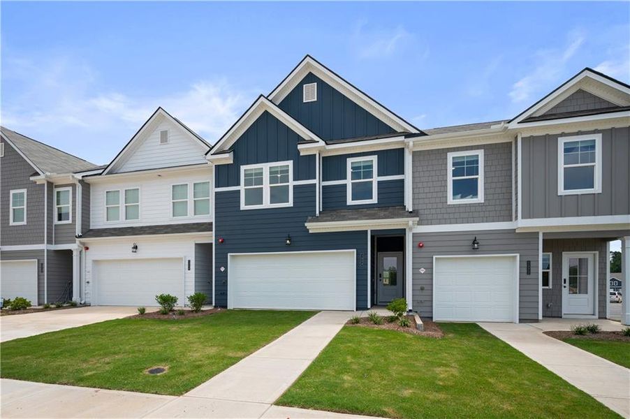 Front exterior of a new home in , Jonesboro, GA, highlighting curb appeal (Image 22).