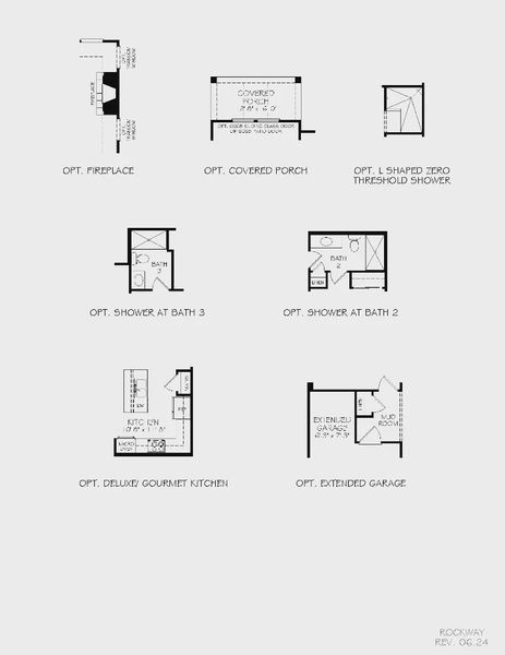 2D floor plan layout for the Rockaway by Epcon Communities in The Courtyards at Oak Grove, Durham, NC (Image 25).