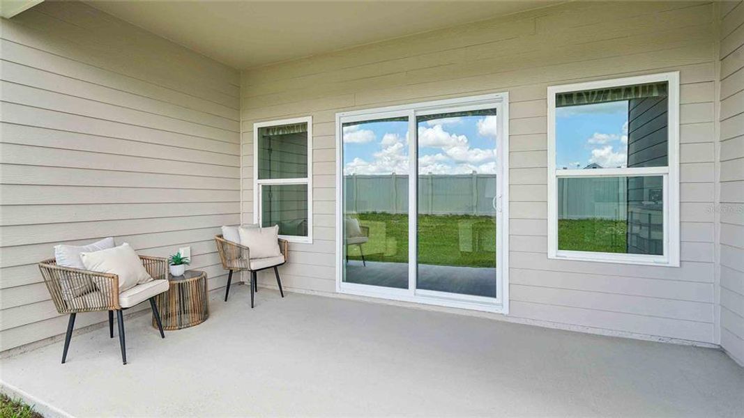 Exterior details and patio area of a home in Briarwood, Alachua (Image 2). Exterior details and patio area of a home in Briarwood, Alachua (Image 2).
