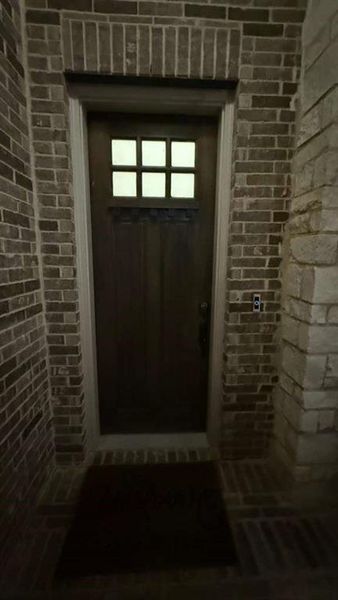 View of exterior entry