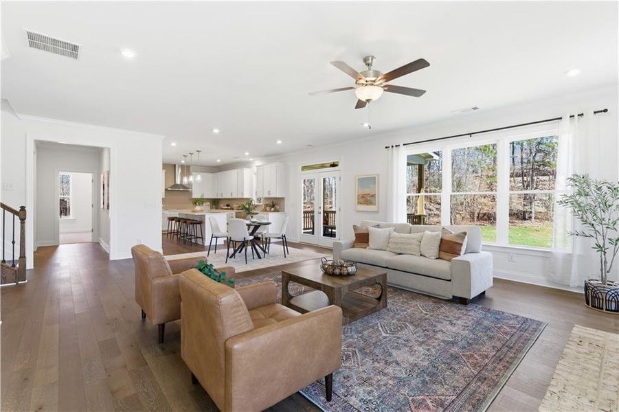 Furnished interior view inside a new home in The Estates at Hurricane Pointe, Douglasville (Image 33).