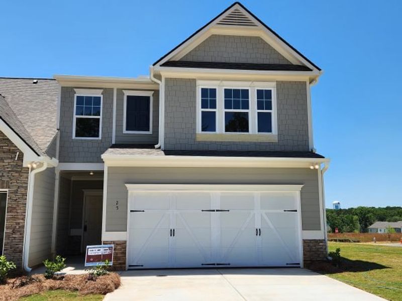 Representative exterior photo of a completed home built from the Springdale Townhome by Piedmont Residential in The Retreat at Browns Ridge, Newnan, GA (Image 29).