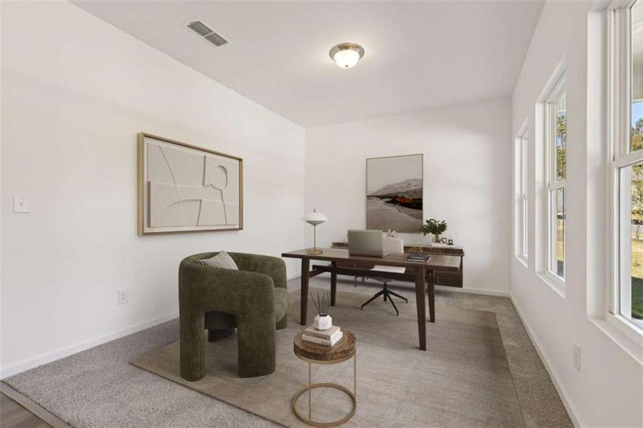 Furnished interior view inside a new home in The Pointe at Heron Bay, Locust Grove (Image 9).