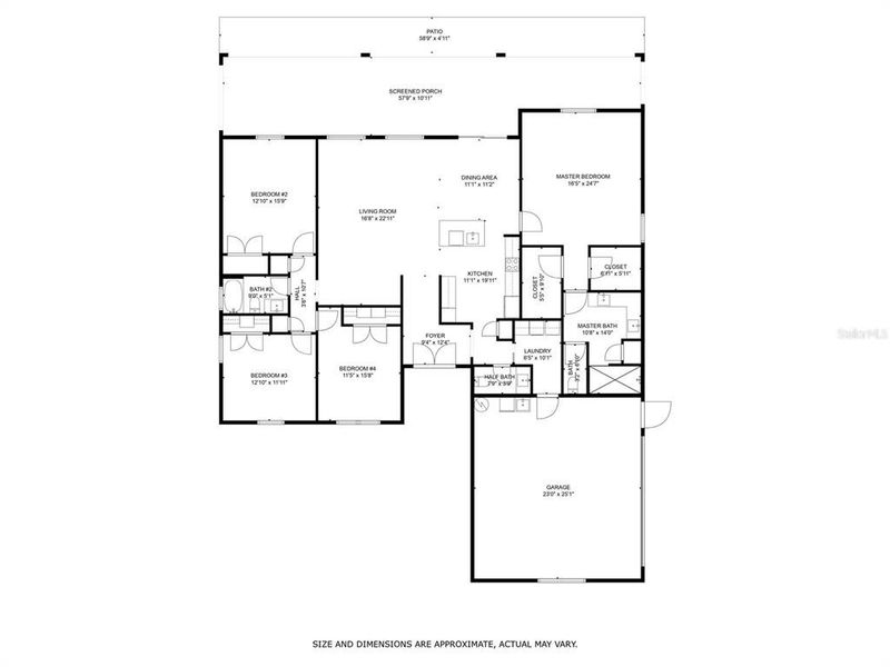 2D floor plan layout of this home in , Sebring, FL (Image 4).