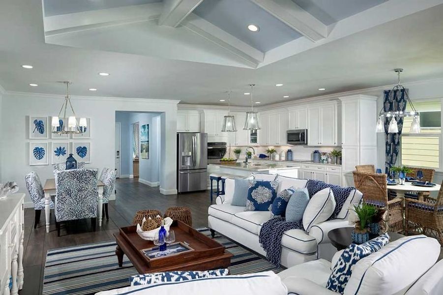 Representative furnished interior of a home built from the Breeze by Minto Communities in Latitude Margaritaville Hilton Head, Hardeeville (Image 4). Representative furnished interior of a home built from the Breeze by Minto Communities in Latitude Margaritaville Hilton Head, Hardeeville (Image 4).