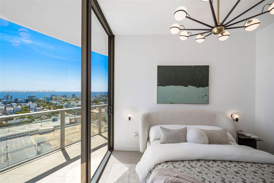 Furnished interior view inside a new home in , Miami Beach (Image 13). Furnished interior view inside a new home in , Miami Beach (Image 13).