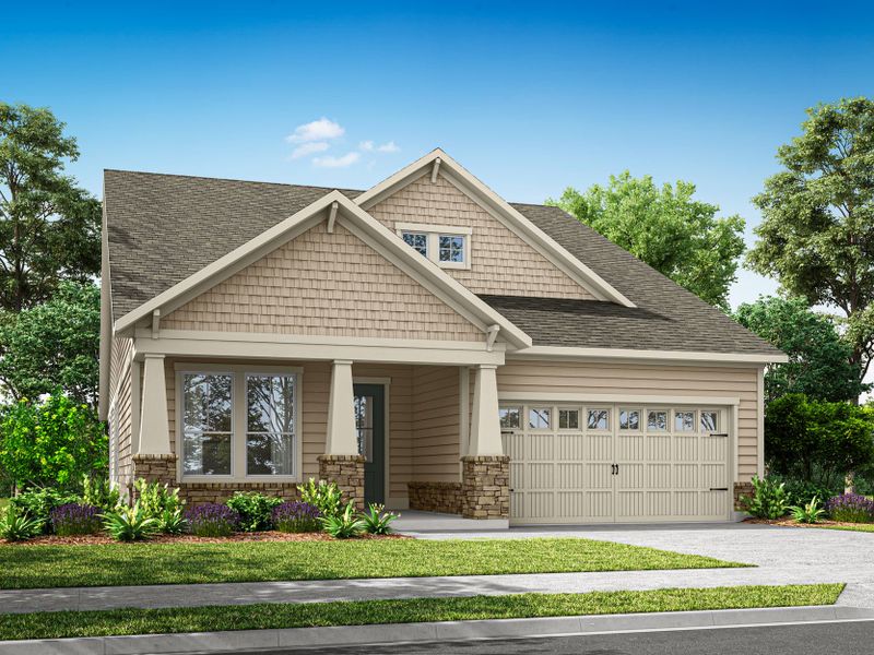 Representative exterior photo of a completed home built from the Sandy Lane by Tri Pointe Homes in Altis At Serenity, Fuquay Varina, NC (Image 22).