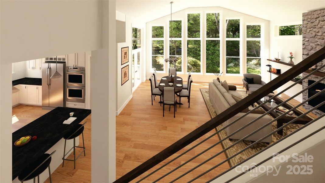 Open stairwell - rendered