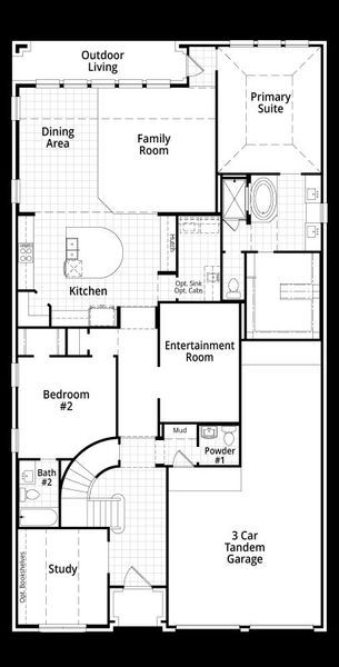 2D floor plan layout of this home in Star Trail, Prosper, TX (Image 4). 2D floor plan layout of this home in Star Trail, Prosper, TX (Image 4).