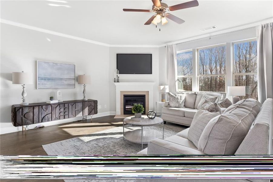 Furnished interior view inside a new home in Paces Estates, Lithia Springs (Image 9). Furnished interior view inside a new home in Paces Estates, Lithia Springs (Image 9).