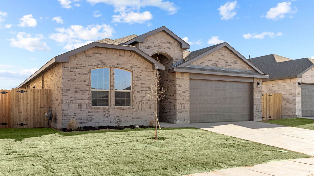Representative exterior photo of a completed home built from the Live Oak by D.R. Horton in Northwest Passage, Midland, TX (Image 17). Representative exterior photo of a completed home built from the Live Oak by D.R. Horton in Northwest Passage, Midland, TX (Image 17).