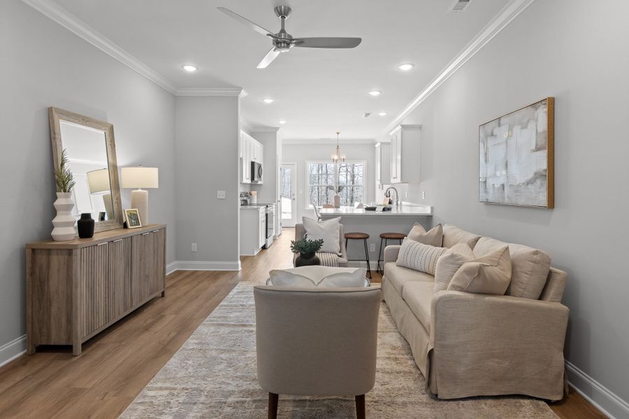 Furnished interior in a model home at The Eleuthera in Chattanooga (Image 36).