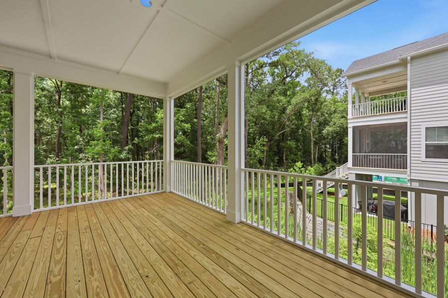 Exterior details and patio area of a home in Indigo Grove Single Family Homes, Johns Island (Image 21).
