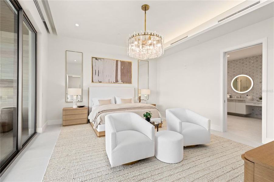 Furnished interior view inside a new home in , Longboat Key (Image 15). Furnished interior view inside a new home in , Longboat Key (Image 15).