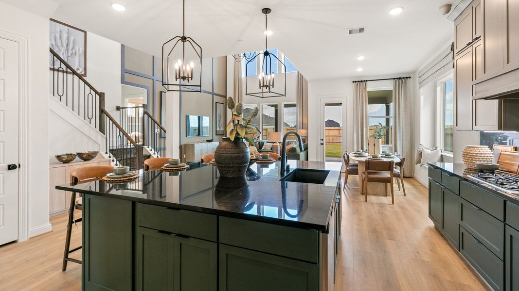 Representative furnished interior of a home built from the Rosewood by DRB Homes in Brookewater, Rosenberg (Image 11).