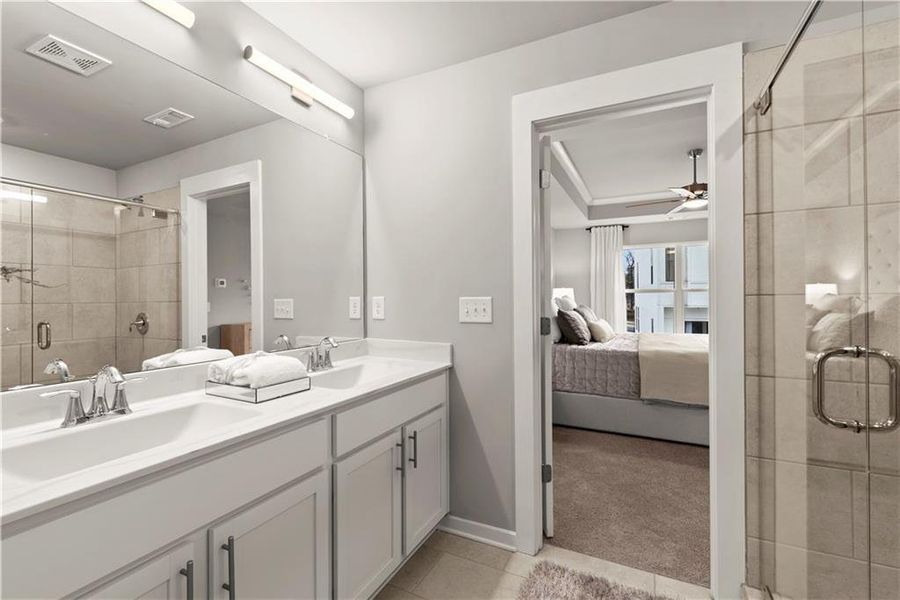 Furnished interior view inside a new home in One Riverside West, Atlanta (Image 34).