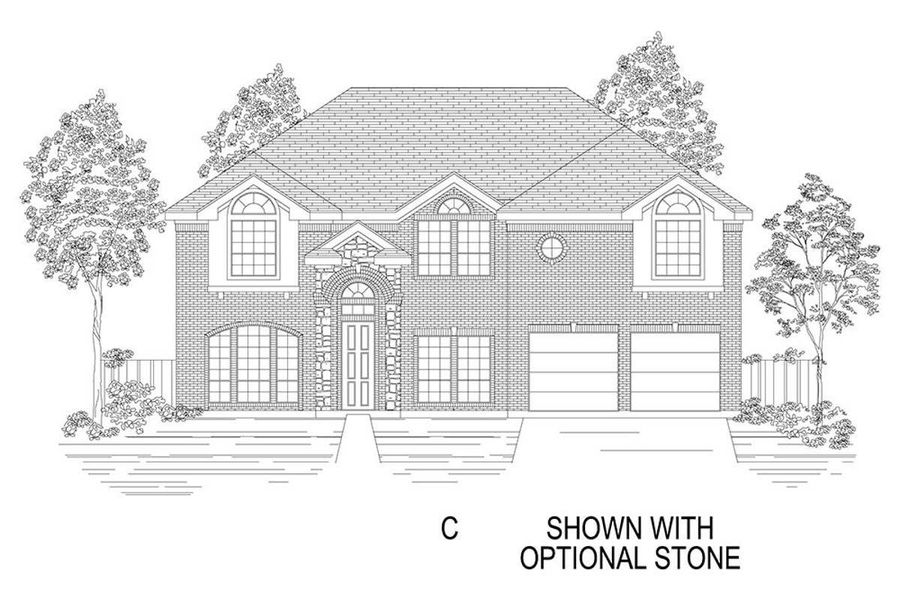 Representative rendering of the exterior for the Maverick 2F (w/Media) by First Texas Homes (Image 11).