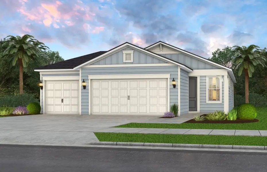 Representative exterior photo of a completed home built from the Contour Select by Pulte Homes in Seminole Palms, Palm Coast, FL (Image 23).