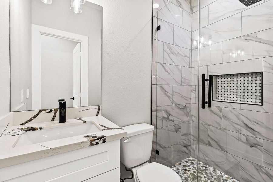 2nd bathroom with standup shower. 2nd bathroom with standup shower.