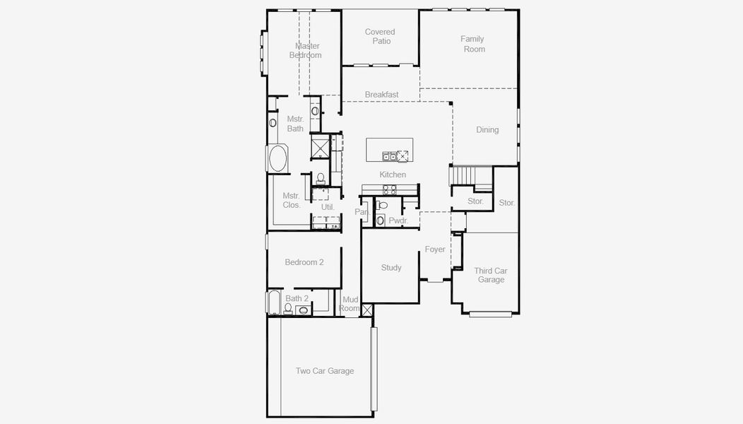 2D floor plan layout for the Falls by Coventry Homes in Pecan Square 100', Northlake, TX (Image 4). 2D floor plan layout for the Falls by Coventry Homes in Pecan Square 100', Northlake, TX (Image 4).
