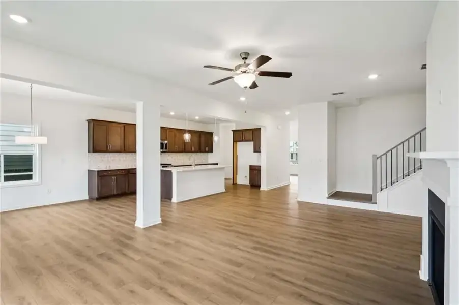 Spacious, unfurnished interior of a new home in Eastlyn Crossing, Flowery Branch (Image 13). Spacious, unfurnished interior of a new home in Eastlyn Crossing, Flowery Branch (Image 13).