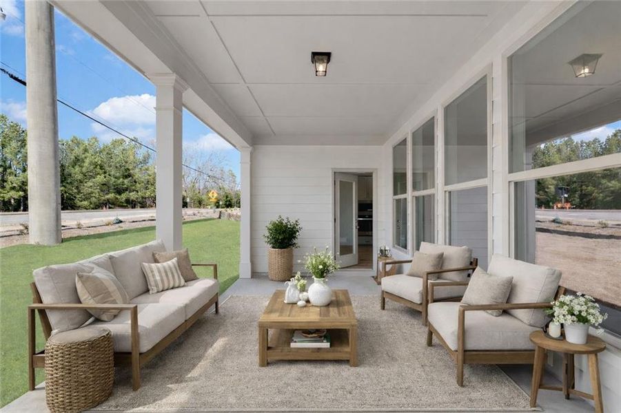 Exterior details and patio area of a home in , Buford (Image 4).