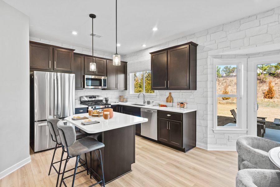 Representative furnished interior of a home built from the Greenbriar by Fischer Homes in Sage Woods, Dallas (Image 14).