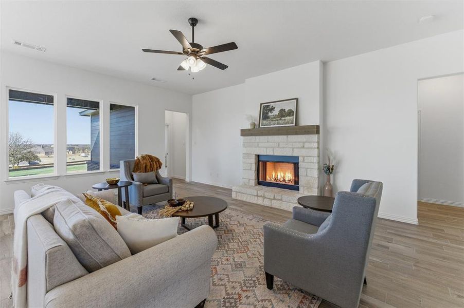 Furnished interior view inside a new home in Oak Grove Addition, Springtown (Image 9).