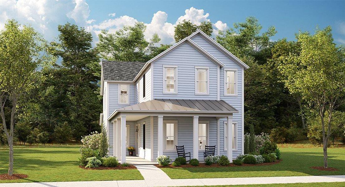 Front exterior of a new home in Sweetgrass at Summers Corner, Summerville, SC, highlighting curb appeal (Image 1). Front exterior of a new home in Sweetgrass at Summers Corner, Summerville, SC, highlighting curb appeal (Image 1).