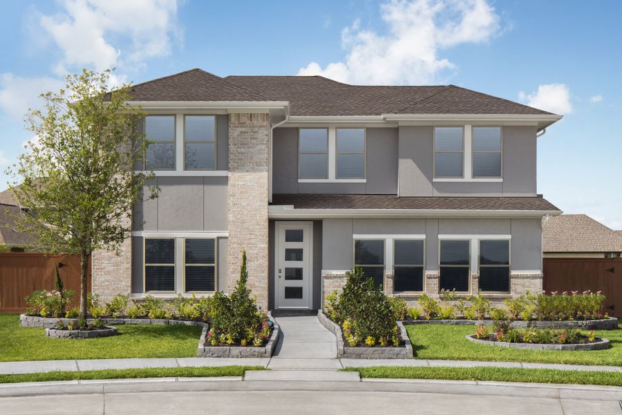 Front exterior of a new home in Heartland, Heartland, TX, highlighting curb appeal (Image 1). Front exterior of a new home in Heartland, Heartland, TX, highlighting curb appeal (Image 1).