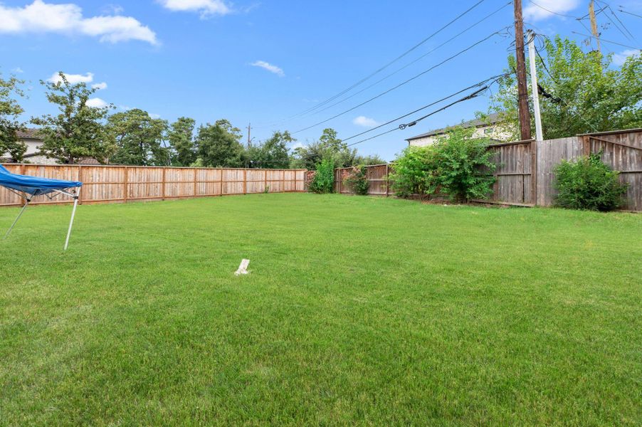 Back Yard is massive and has potential for an outdoor oasis.