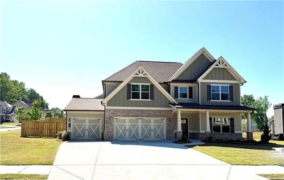 Front exterior of a new home in , Jefferson, GA, highlighting curb appeal (Image 19).