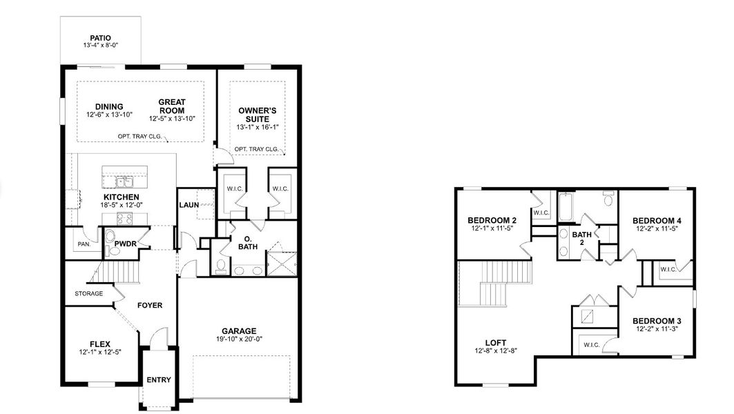 2D floor plan layout for the Vero by M/I Homes in Southpointe, Palmetto, FL (Image 3).