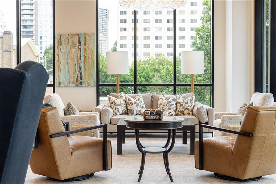 Furnished interior view inside a new home in , Atlanta (Image 4).