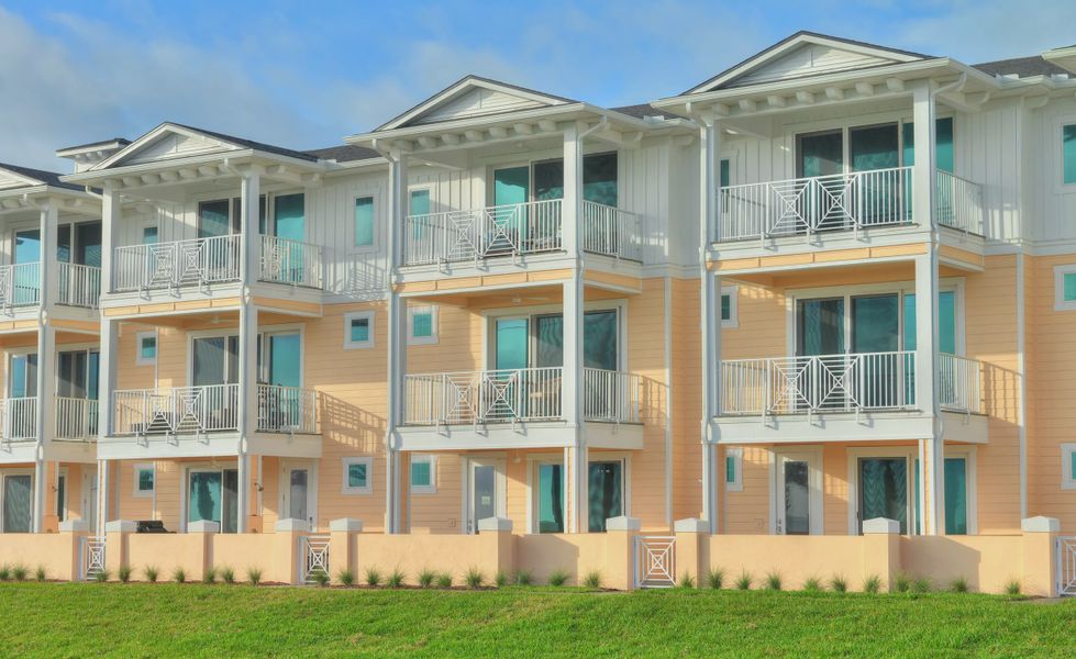 Front exterior of a new home in Verona Oceanside, Ormond Beach, FL, highlighting curb appeal (Image 2).