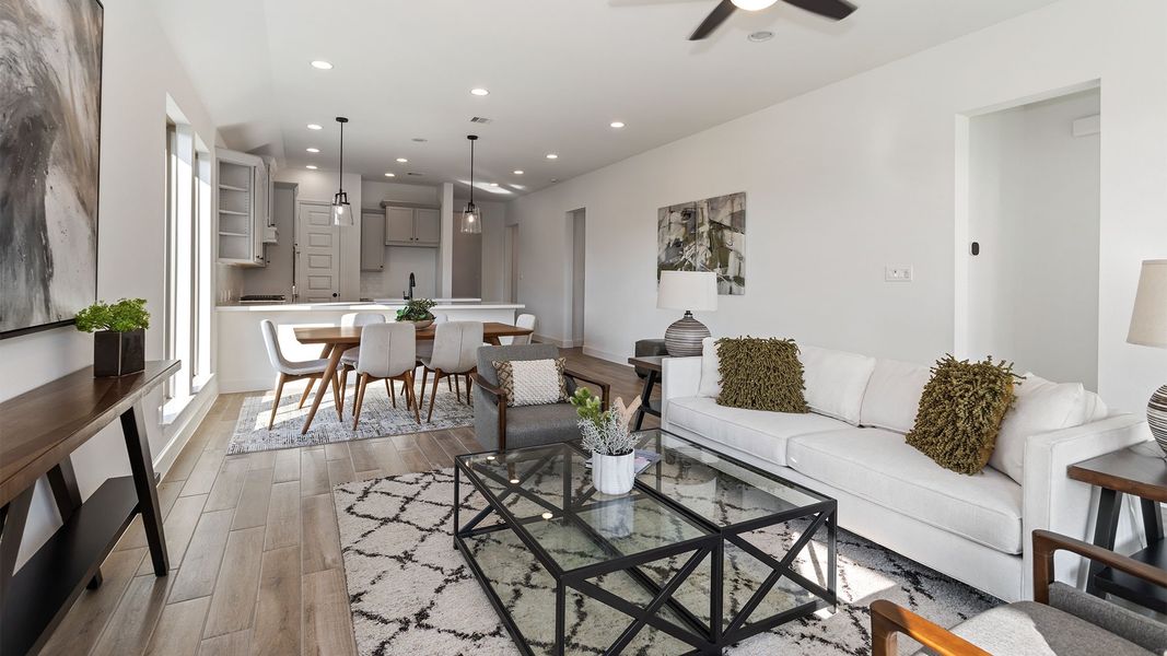 Furnished interior view inside a new home in Bridgeland, Cypress (Image 10). Furnished interior view inside a new home in Bridgeland, Cypress (Image 10).