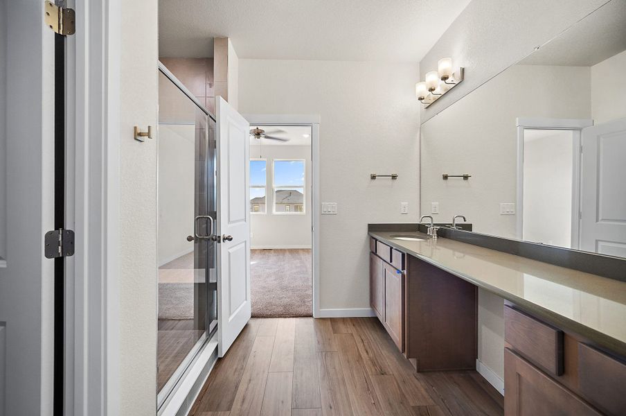 Furnished interior view inside a new home in The Glen, Colorado Springs (Image 12). Furnished interior view inside a new home in The Glen, Colorado Springs (Image 12).