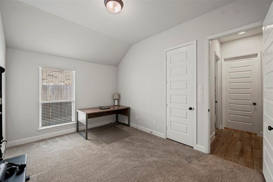 Fourth bedroom is currently being used as a workout room